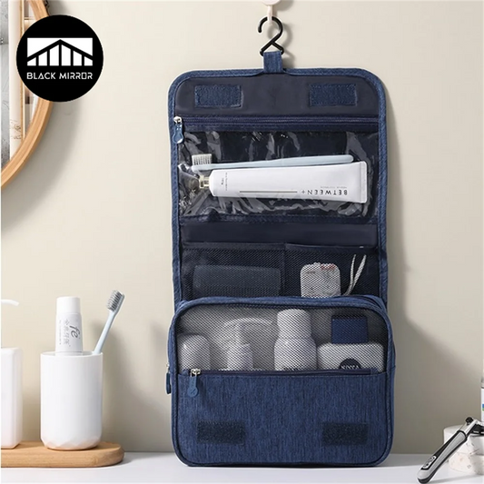 Portable Toiletry Washbag with Hanging Hook Waterproof Women Bathroom Cosmetic Storage Bag Large Capacity Travel Men Makeup Case